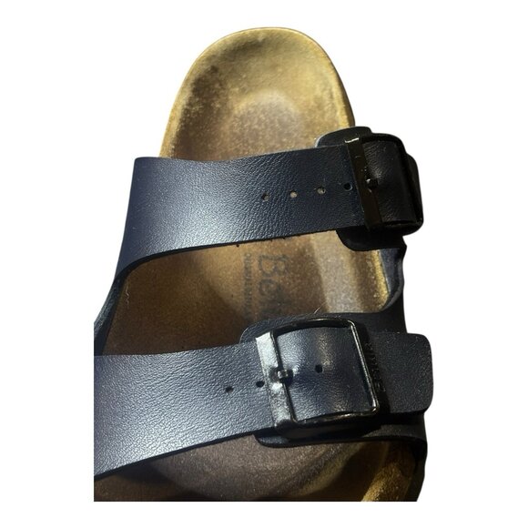 Birkenstock Betula Navy Blue Soft Florida Leather Sandals Womens Size US 7 EU 38 - Picture 9 of 11